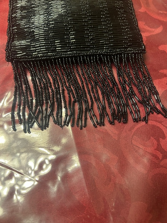 Black Beaded Fringe Wrist Cuff - Women Accessories main image 5